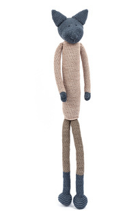 Kotek w różowym sweterku H 56 cm