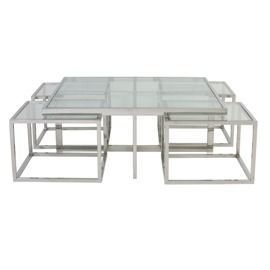 Stolik 5 szt. MACARA 100 x 100 x 40 cm Light & Living