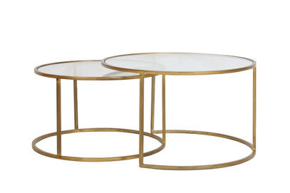 Stoliki DUARTE SET S/2 Ø65x39+Ø75x44 cm DUARTE Light & Living