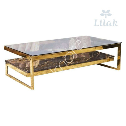 Stolik kawowy czarny marmur SS/GO 