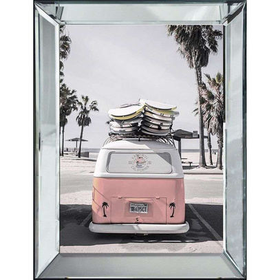 Obraz reprodukcja Pink Bulli Back 70x4.5x90cm