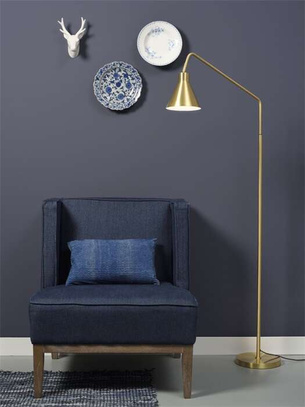 Lampa podłogowa Lion złota 