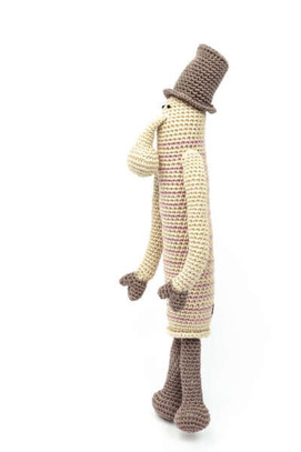 Trąbalin w drobne paski różowe H37 cm
