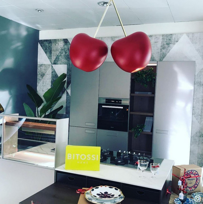 Lampa sufitowa CHERRY Czerwona 62,5x27,2x61,3cm