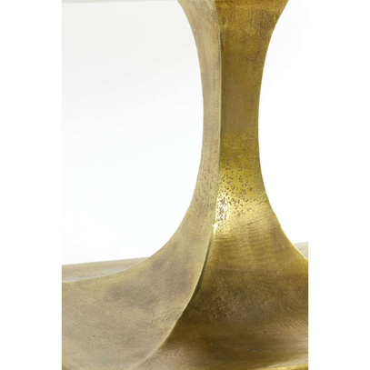 Stół kawowy 70x70x39 cm RICKERD white marble+ant bronze