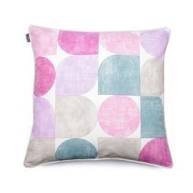 Poduszka dekoracyjna z wkładeem Circles Grey & Purple 60 x 60 cm We Love Beds
