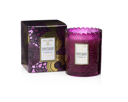 Świeca koronkowy brzeg Santiago Huckleberry 175g Voluspa