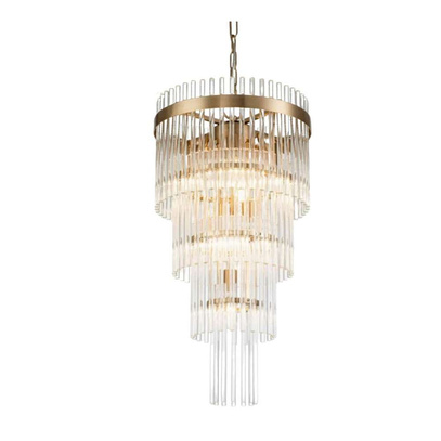 Lampa sufitowa Mandy M szklana złota 75x40x40 cm 