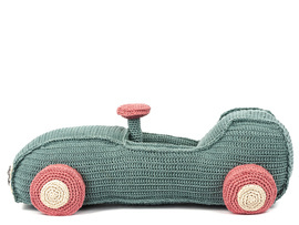 Auto turkusowe z różowymi kołami 40x19x18 cm