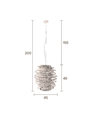 Lampa wisząca KUBU 45x45x200 cm