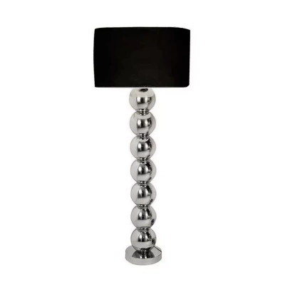 Lampa podłogowa srebrna kula bez klosza 30x13x55cm 