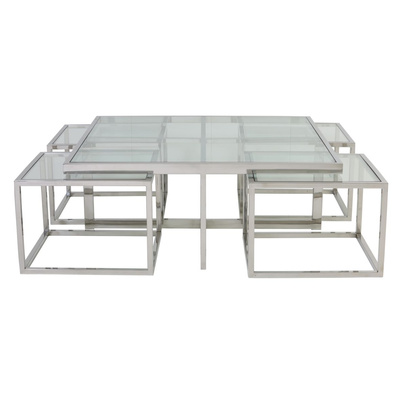 Stolik 5 szt. MACARA 100 x 100 x 40 cm Light & Living