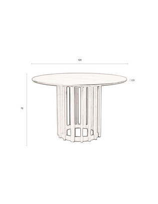 Stół orzech amerykański BARLET 120' cm