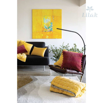 Poduszka gładka ELISE MIMOSA 40 x 65 cm