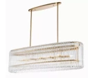 Lampa sufitowa szklana złota Recca 126x36x67cm