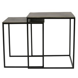 Stoliki komplet BANOS 640x40x45 + 45x45x50 cm Light & Living