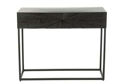 Konsola Shanil drewno naturalne 100x81x33 cm