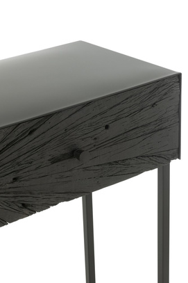 Konsola Shanil drewno naturalne 100x81x33 cm