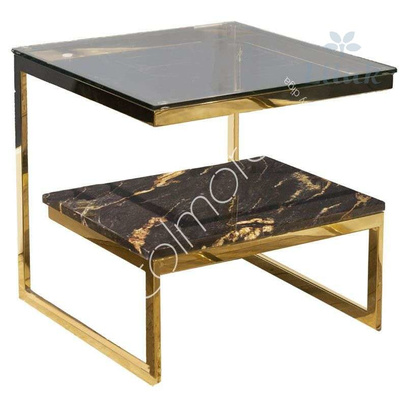Stolik kawowy czarny marmur SS/GO 
