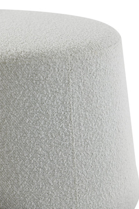 Siedzisko pufa Ø59x38 cm LAURYN bouclé kremowy Light & Living