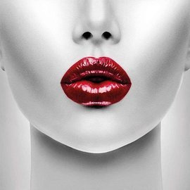 Obraz fotoobraz Red Lips 120x120x2cm Dibond