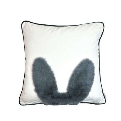 Poduszka Sweet Bunny Easter White & Dark Grey SL Collection  50 x 50 cm