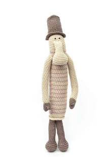 Trąbalin w drobne paski różowe H37 cm