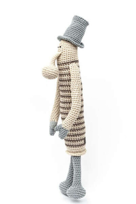 Trąbalin w drobne paski brązowe H37 cm
