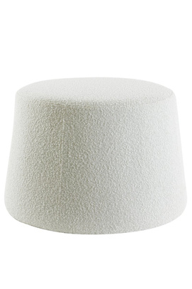 Siedzisko pufa Ø59x38 cm LAURYN bouclé kremowy Light & Living