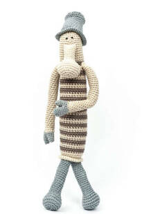 Trąbalin w paski brązowe H37 cm