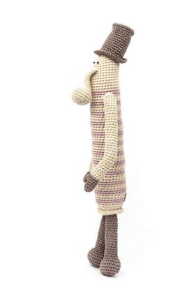 Trąbalin w paski różowe H37 cm