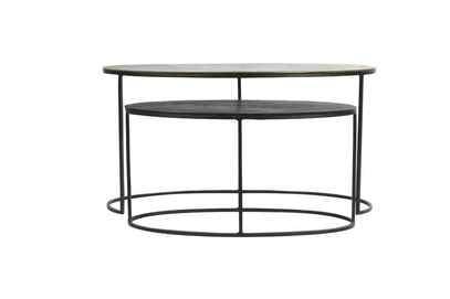 Stoliki PAXSON S/2 89x42x46+71x33x36 cm  Light & Living