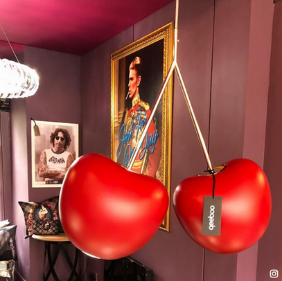 Lampa sufitowa CHERRY Czerwona 62,5x27,2x61,3cm