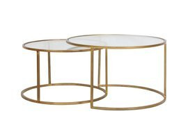 Stoliki DUARTE SET S/2 Ø65x39+Ø75x44 cm DUARTE Light & Living