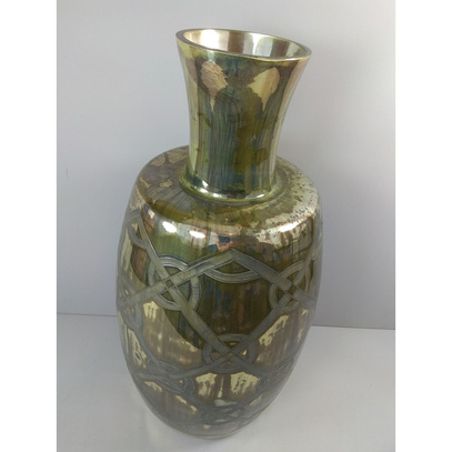 Wazon NAPOLI szklany ozdobne motywy 42 x 20 cm