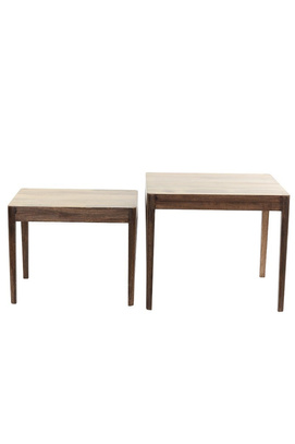 Stoliki STIJN S/2 46x38x36+50x50x42 cm Light & Living