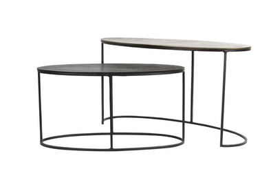 Stoliki PAXSON S/2 89x42x46+71x33x36 cm  Light & Living