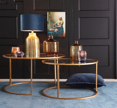Stoliki DUARTE SET S/2 Ø65x39+Ø75x44 cm DUARTE Light & Living