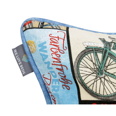 Poduszka dekoracyjna z wkładem Bike 60 x 60 cm  We Love Beds