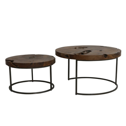 Stoliki KARNARE Ø60x35 + Ø80x45 cm Light & Living