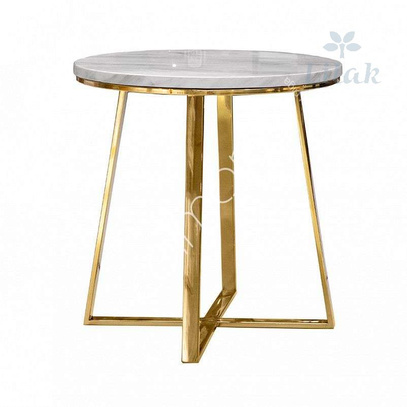 Stolik złoty, marmur SS/GOLD 50*50*51 cm