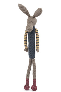 Zając w bordowych butach HOA MOA  H 57 cm