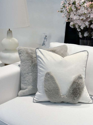 Poduszka Sweet Bunny Easter Grey & Off White SL Collection 50 x 50 cm 