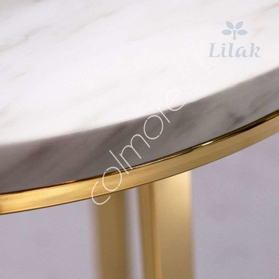 Stolik złoty, marmur SS/GOLD 50*50*51 cm