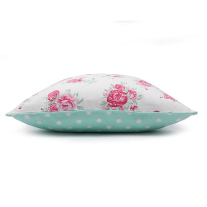 Poduszka dekoracyjna z wkładem Roses Mint 60 x 60 cm  We Love Beds