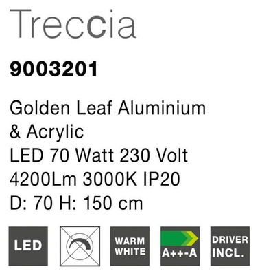 Lampa L-TRECCIA Ø70 x 150 cm