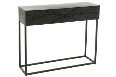 Konsola Shanil drewno naturalne 100x81x33 cm