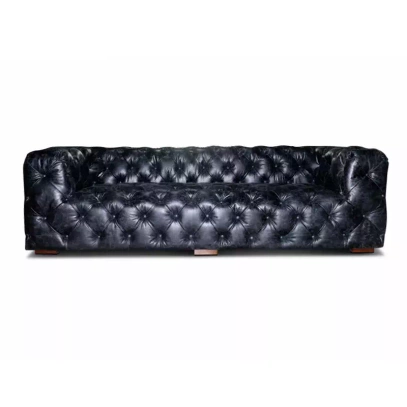 Sofa chesterfield Desmond 3-Seater black Airplane 