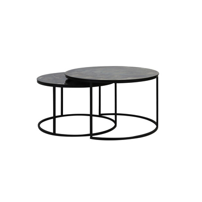 Stoliki TABUN SET S/2 Ø66x40+Ø76x45 cm Light & Living