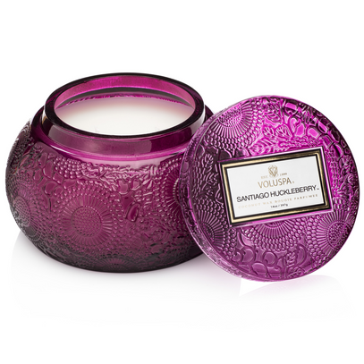 Świeca szklana czarka Santiago Huckleberry 397g Voluspa